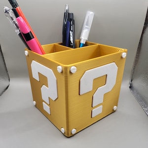 Super Mario bros question block pencil box