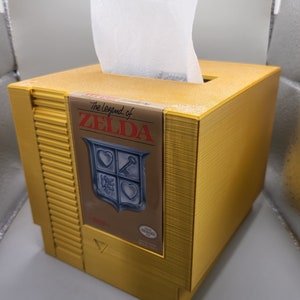 任天堂 NES ゼルダの伝説 ゴールドカートリッジ ティッシュボックスカバー。