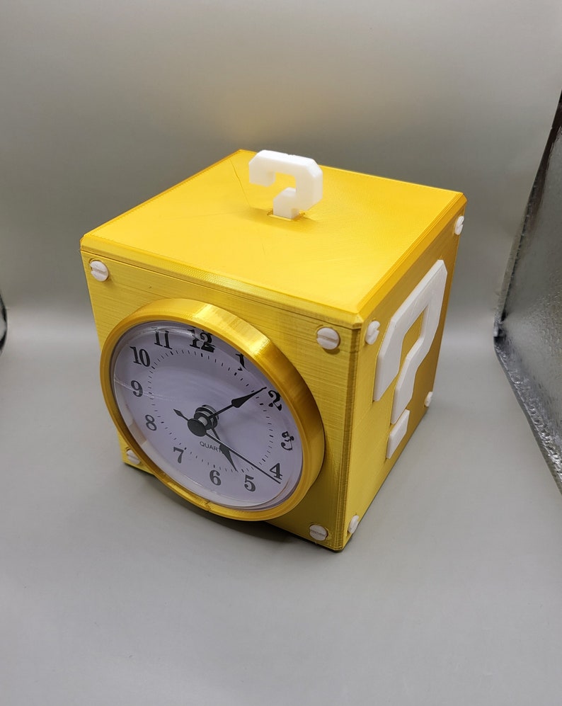 Super Mario Bros Question Block Clock/container - Etsy