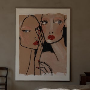 Tell Me Everything | Figurative Art Print, Oversized Statement Wall Decor