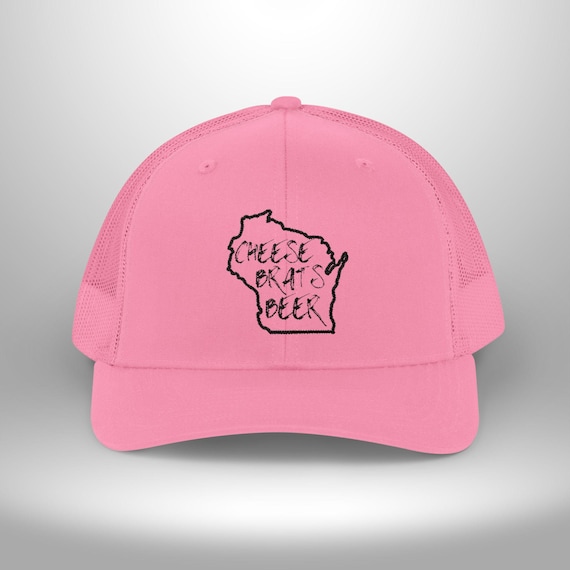 Wisconsin Beer Brats Cheese Logo Snapback Trucker Cap - Wisconsin, Alternative Cap, Outdoor Sports Accessory, Winter Headwear,