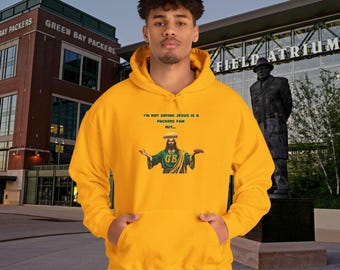 Jesus Packers Hoodie | Funny Faith Football Sweatshirt