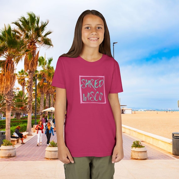 Shred Wisco Youth Tee - Fun Summer T-Shirt for Kids, Perfect for Outdoor Play, Gift for Young Athletes, Birthday Parties, Camp, Sports