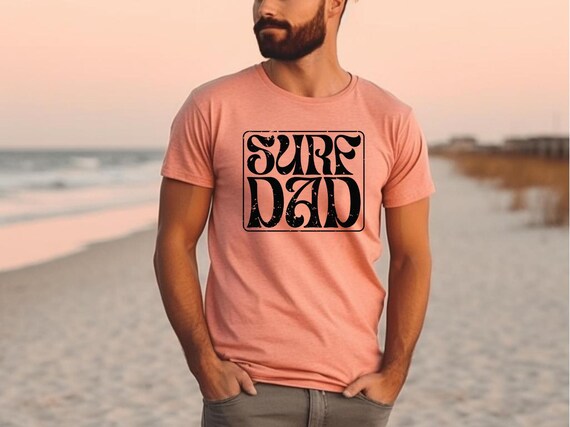 Surf Dad large logo T Shirt, Beach Lover Gift, Surfing Graphic Tee, Father's Day Present, Dad t shirt, dad gift