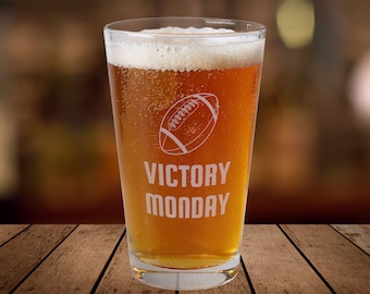 Victory Monday Football Pint Glass 16oz