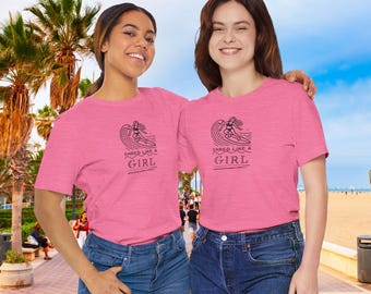 Surf Girl Shred Unisex Tee, Surfing T-Shirt, Beach Vibes Shirt, Simple Design Top, Ocean Lover Gift