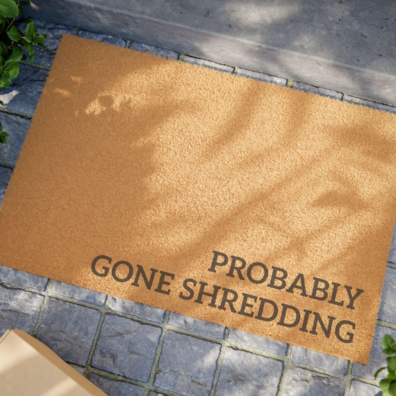Shredding Doormat, Snowboarder Gift, Winter Sports Home Decor, Outdoor Rug, Mountain Lover Entry Mat