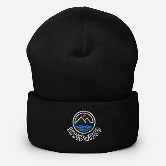 Shred Wisco Logo Cuffed Beanie, Wisconsin hat, snowboard, ski, gift