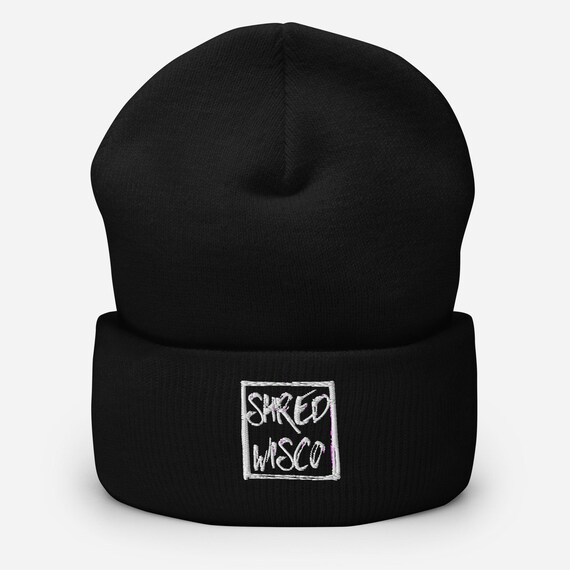 Shred Wisco Bold Logo Cuffed Beanie, Wisconsin, Ski, Snowboard, wakesurf