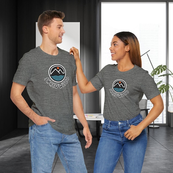Shred Wisco Wisconsin Outdoor Sports Shirt, Snowboarding Ski Biking, Unisex Tee