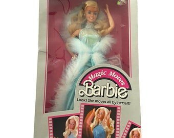 Nouvelle poupée Barbie VTG Magic Moves 1985 Mattel n° 2126, époque superstar de la NRFB