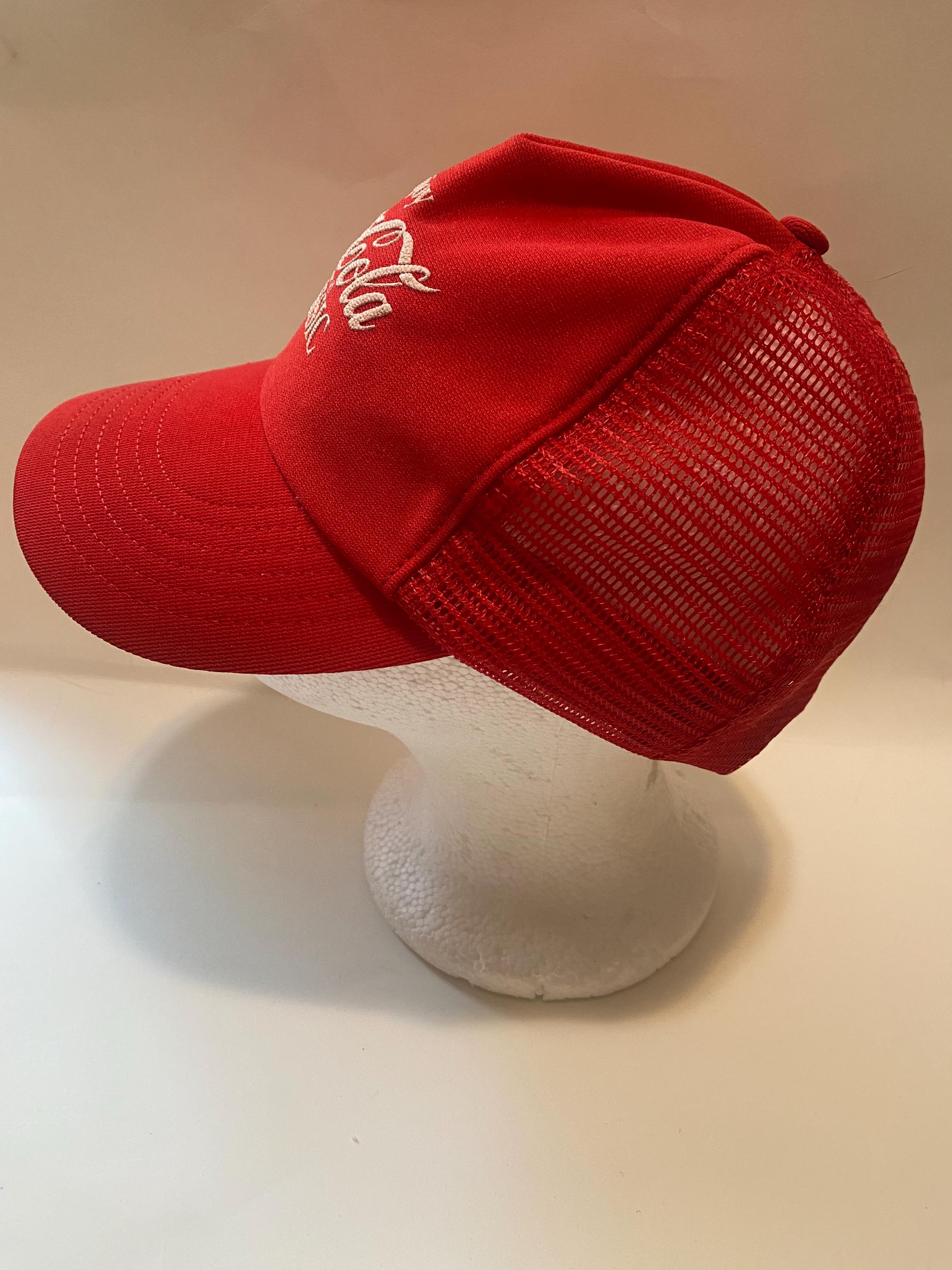 Vintage Red Enjoy Coca Cola Classic Mesh Snapback Hat Coke