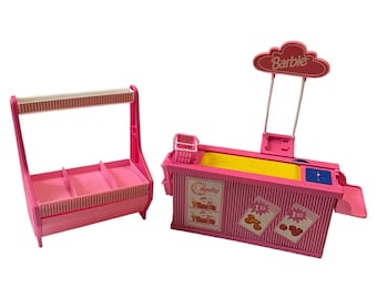 VTG Rare 1991 1992 Barbie Supermarket Playset #7573 Incomplete Mattel For Parts