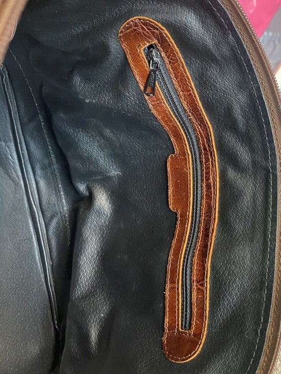 Vintage 1980s Italian Brown Croc Embossed Leather… - image 5