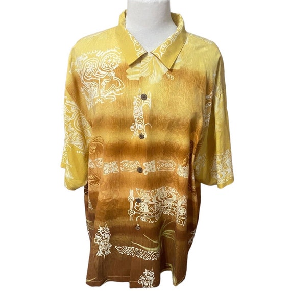 【KOSUKE 】 Bahama SILK shirts 90s NWT VTG 90s Tommy Bahama Silk Shirt Mens XL Hawaiian Short