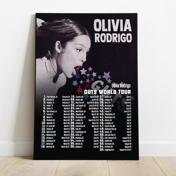 Guts World Tour Poster | Olivia Rodrigo Tour Poster | Olivia Rodrigo Print Poster | Guts World Tour | Concert Poster | Concert Poster Gift