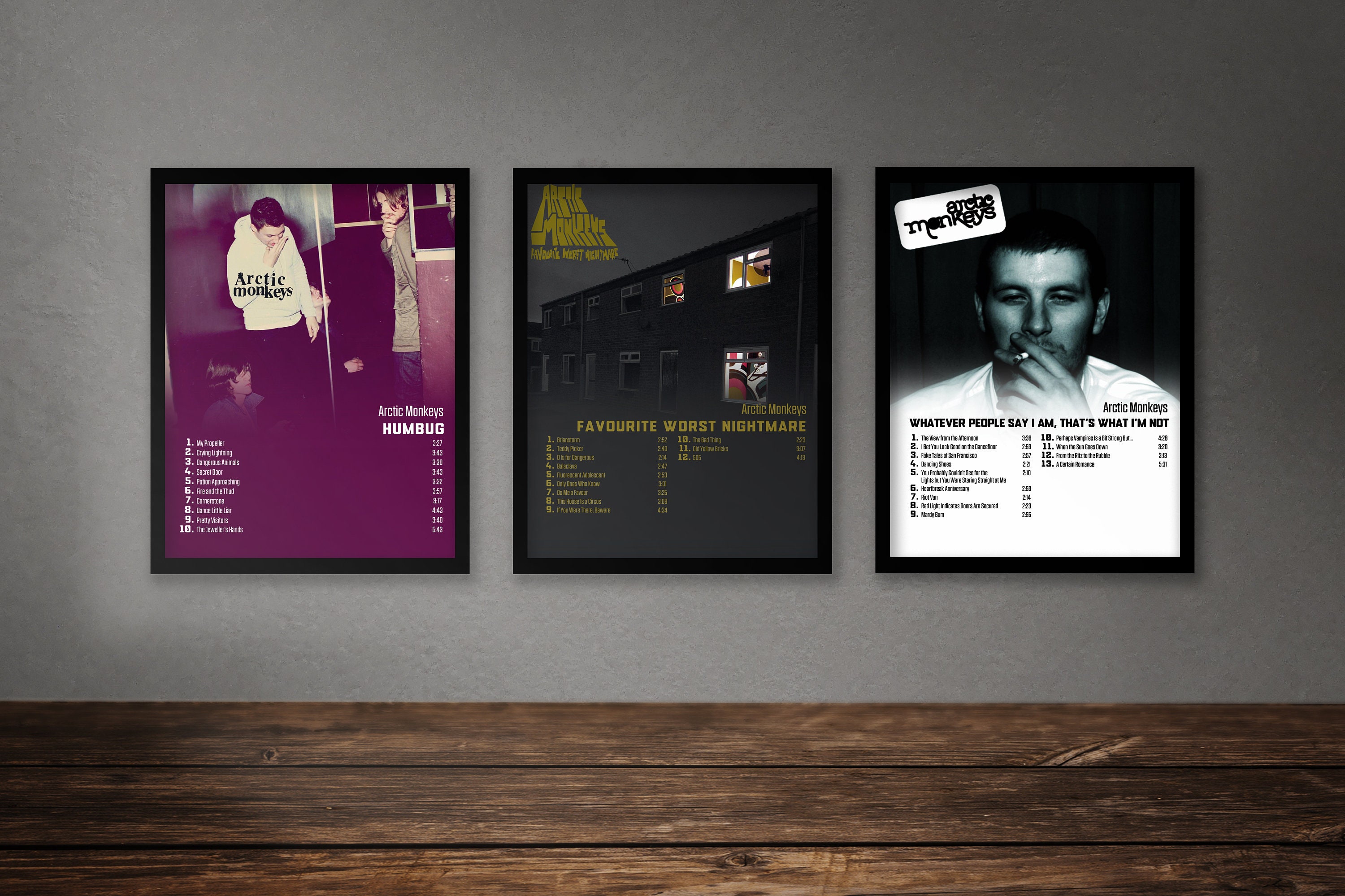 Arctic Monkeys - Whatever people say I am That's What I Am Not Platinum LP  Limited Signature Edition Custom Frame