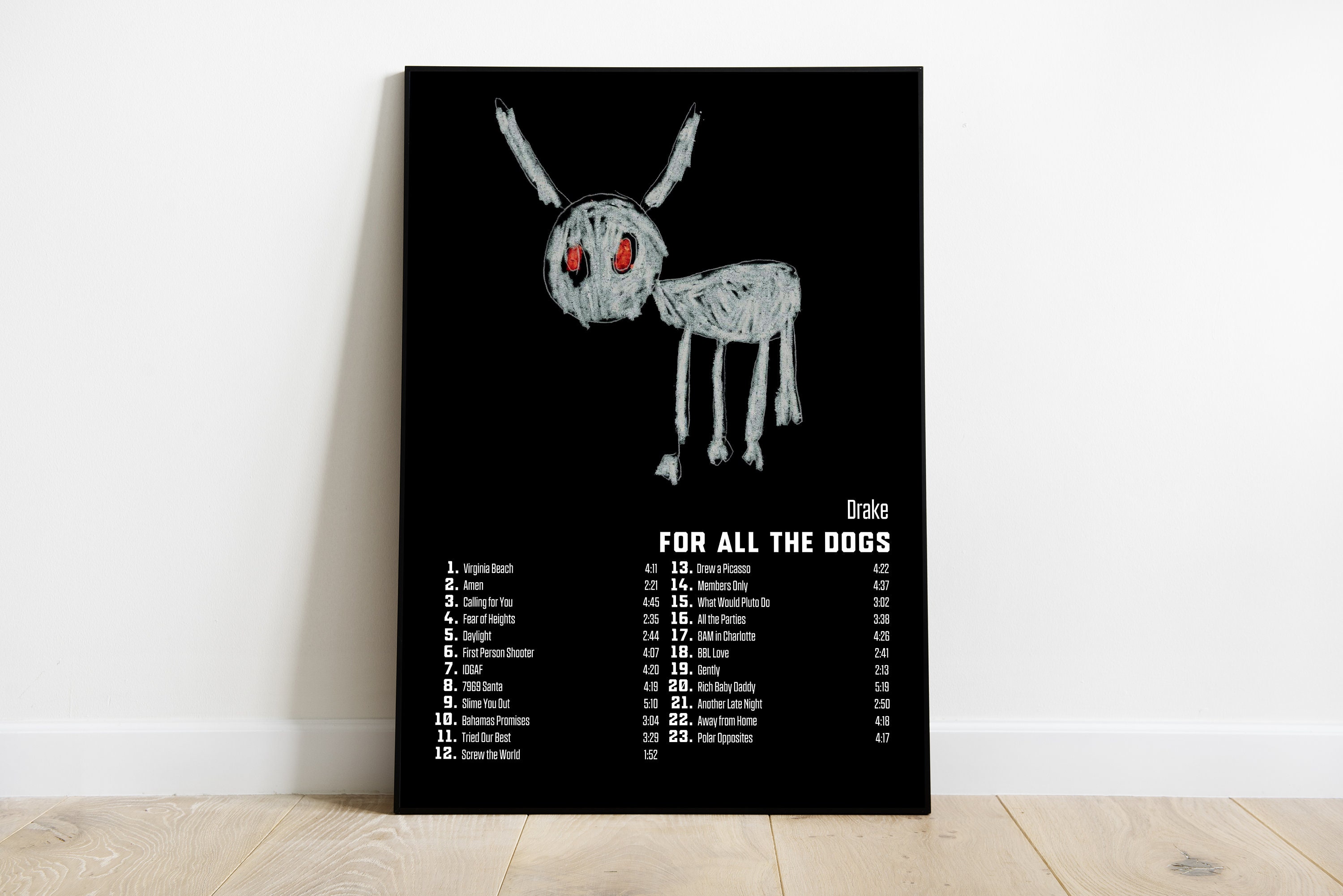 Discover Drake Poster Set Of 6 Album Poster | For All The Dogs | More Life | Take Care