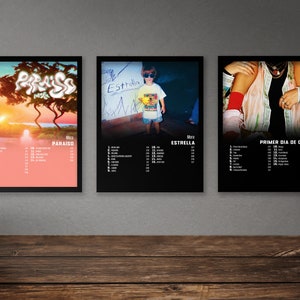 Mora Poster Set Of 4 | Primer Dia de Clases | ESTRELLA | MICRODOSIS | PARAISO | Digital Download | Album Cover