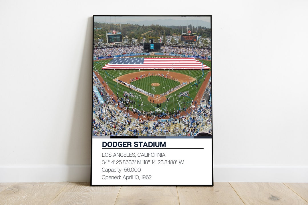 Dodger Stadium Poster Los Angeles Dodgers Wall Art Digital Etsy
