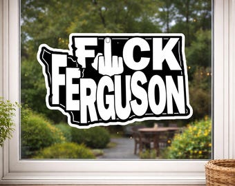Washington State Protest Decal | Bold Political Car Sticker | Window Cling Vinyl WA