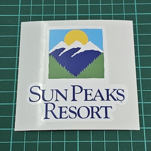 IKON pass, Canada, Sun peaks, 3-8 inch Stickers for Laptop, Helmet