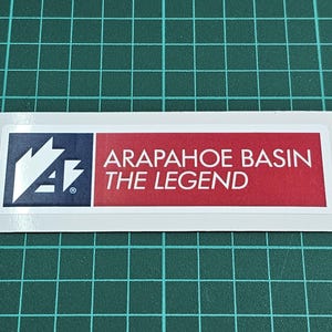 IKON pass, Rockies, Arapahoe Basin, SMALL 3 inch Stickers for Laptop, Helmet