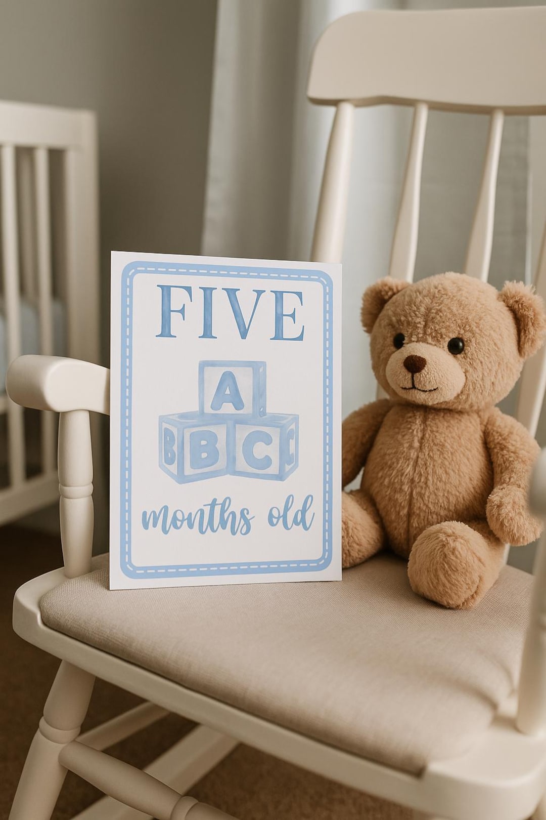 Baby Boy Monthly Milestone Cards: Watercolor Art Photo Props (printable ...
