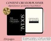 Simple Social Media Planner, Content Creator Planner, Content, Social Media Manager, Instagram Planner, Facebook, Pinterest, Tiktok, Youtube