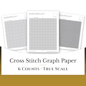 Cross Stitch Graph Paper, True Scale Aida Grids, 10 to 22 Count (Digital Download)