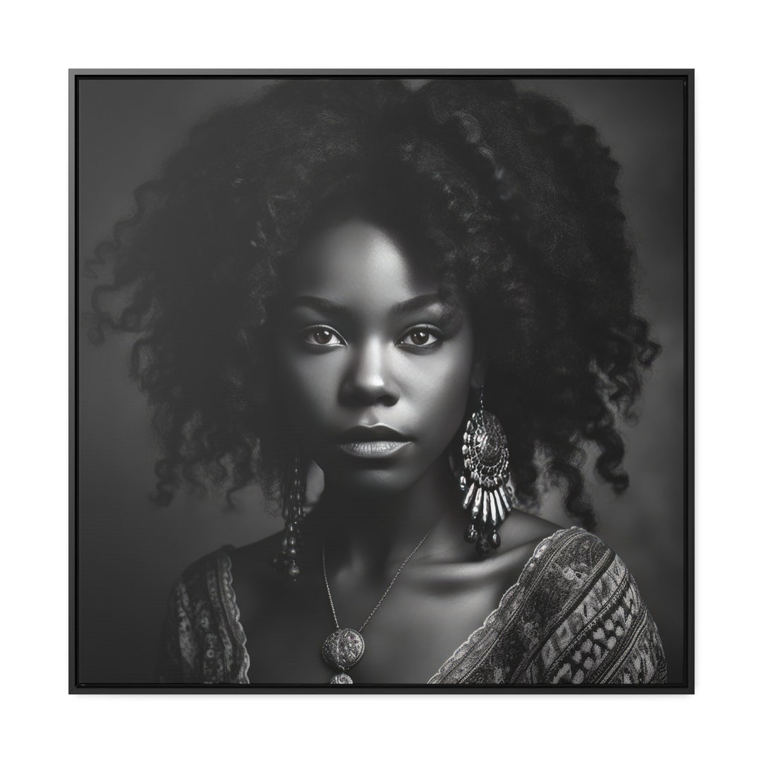 Black Art African American Canvas Square Frame Vanley Burke Etsy