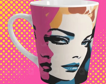 Andy Warhol Homage Fine Art Ceramic Coffee Mug or Teacup or Latte Cup