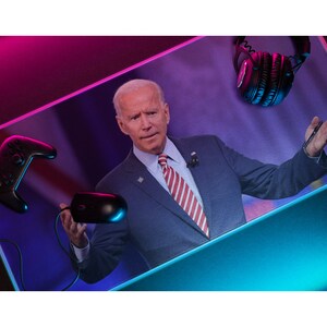 Biden Mouse Pad, Large Gaming Desk Mat, RGB LED Custom Mouse Pad, Quality Office Decor, Purple Large Mouse Pad