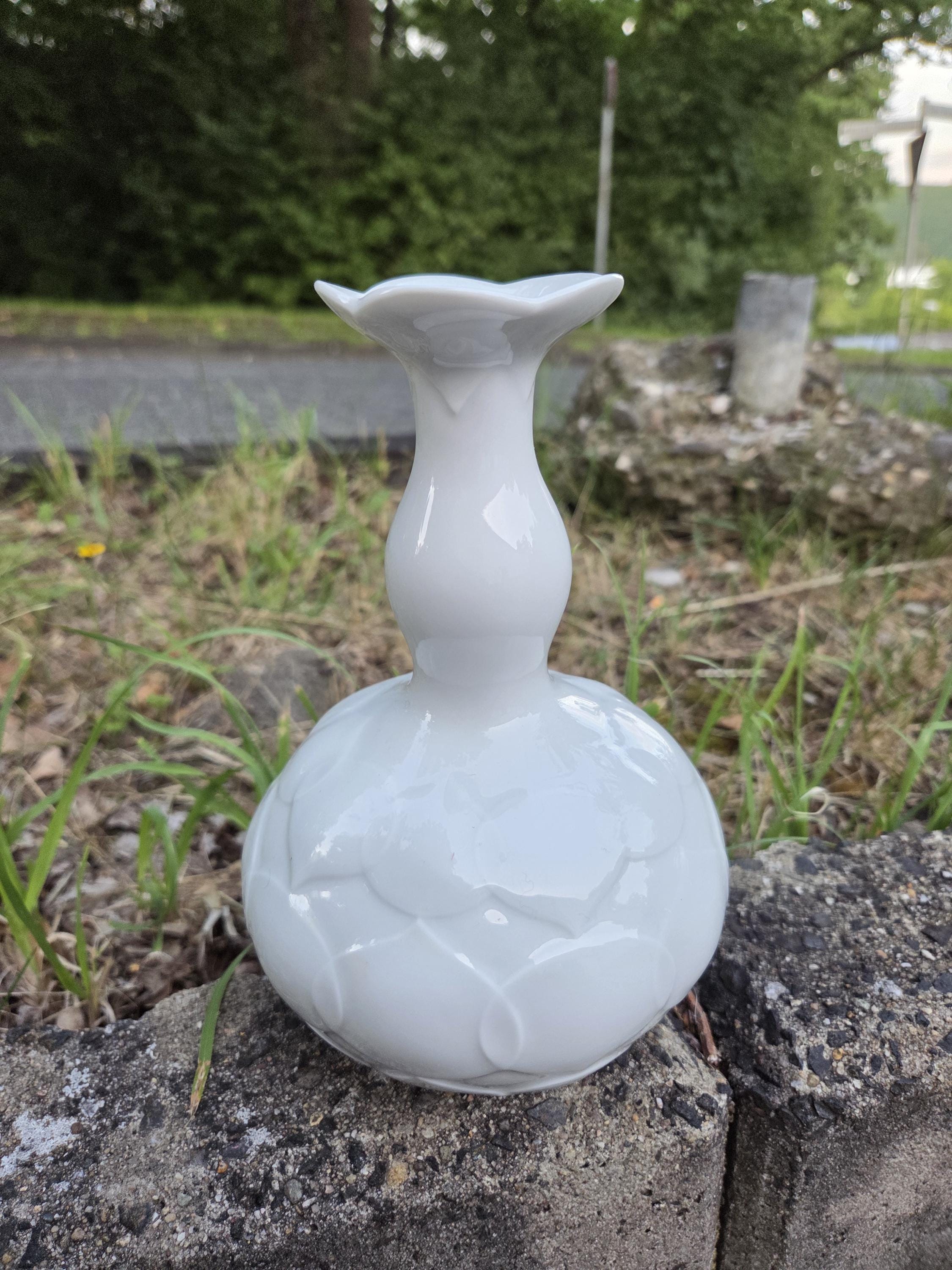 ヴィンテージ 1970 マイセン 花瓶 磁器 花瓶 磁器 フラワーベース