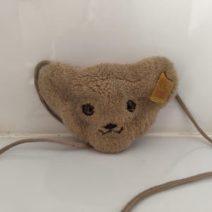 Steiff Plüschtier Teddykopf Kinder Geldbörse 1980er Jahre - 500050