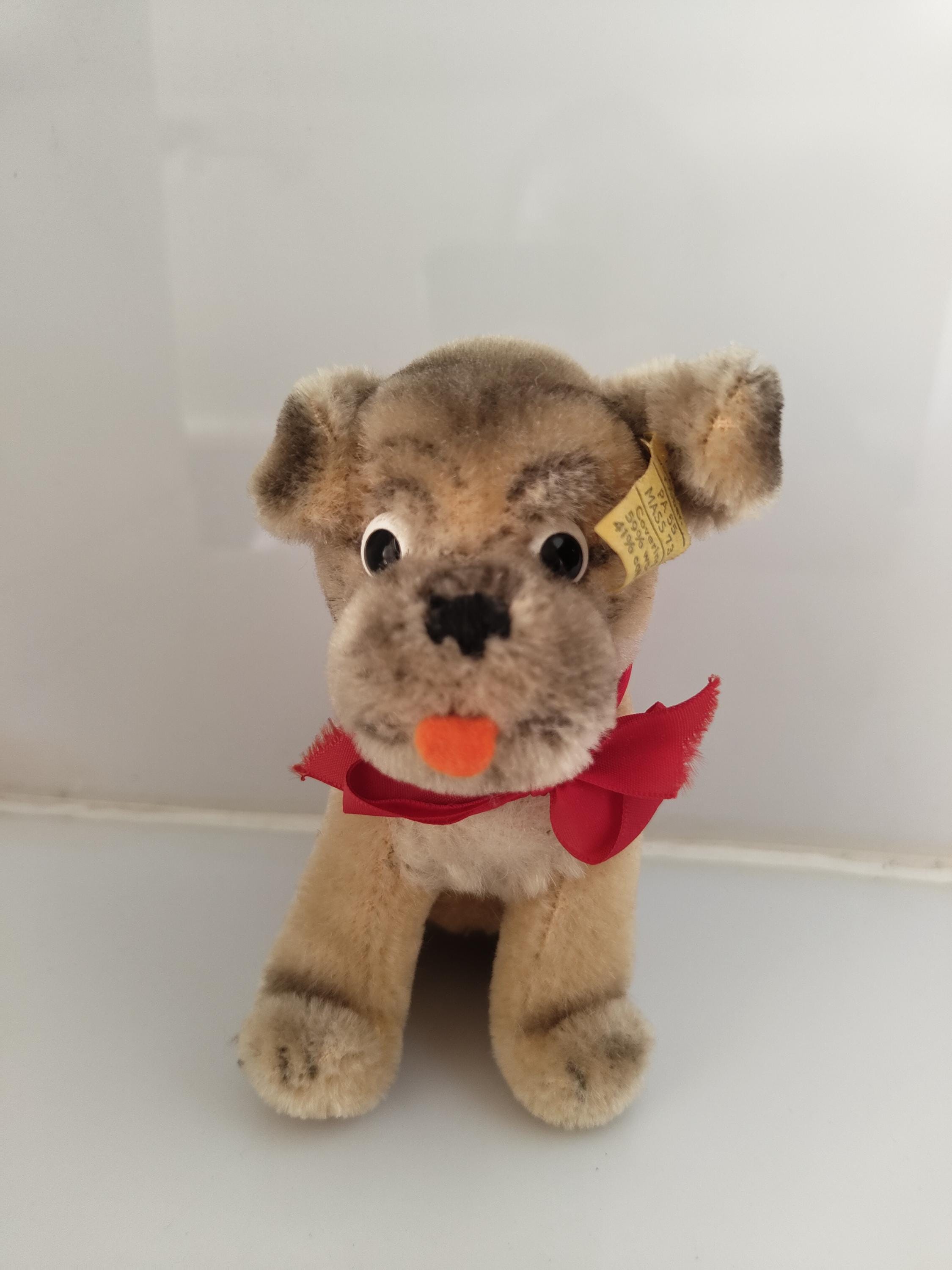 Steiff Mopsy 4010/12 犬 13cm タグ付　ヴィンテージ Steiff Dog Mopsy 4010/12 - Etsy