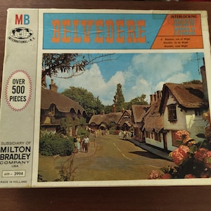 Vintage Puzzle MB Belvedere Milton Bradley 500 pieces