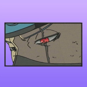Itachi Red Eye Close-Up Embroidery Design | Machine Embroidery Digital File | PES DST EXP