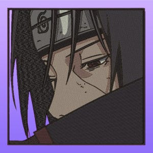 Itachi Uchiwa Embroidery Design | Machine Embroidery Digital File | PES DST EXP