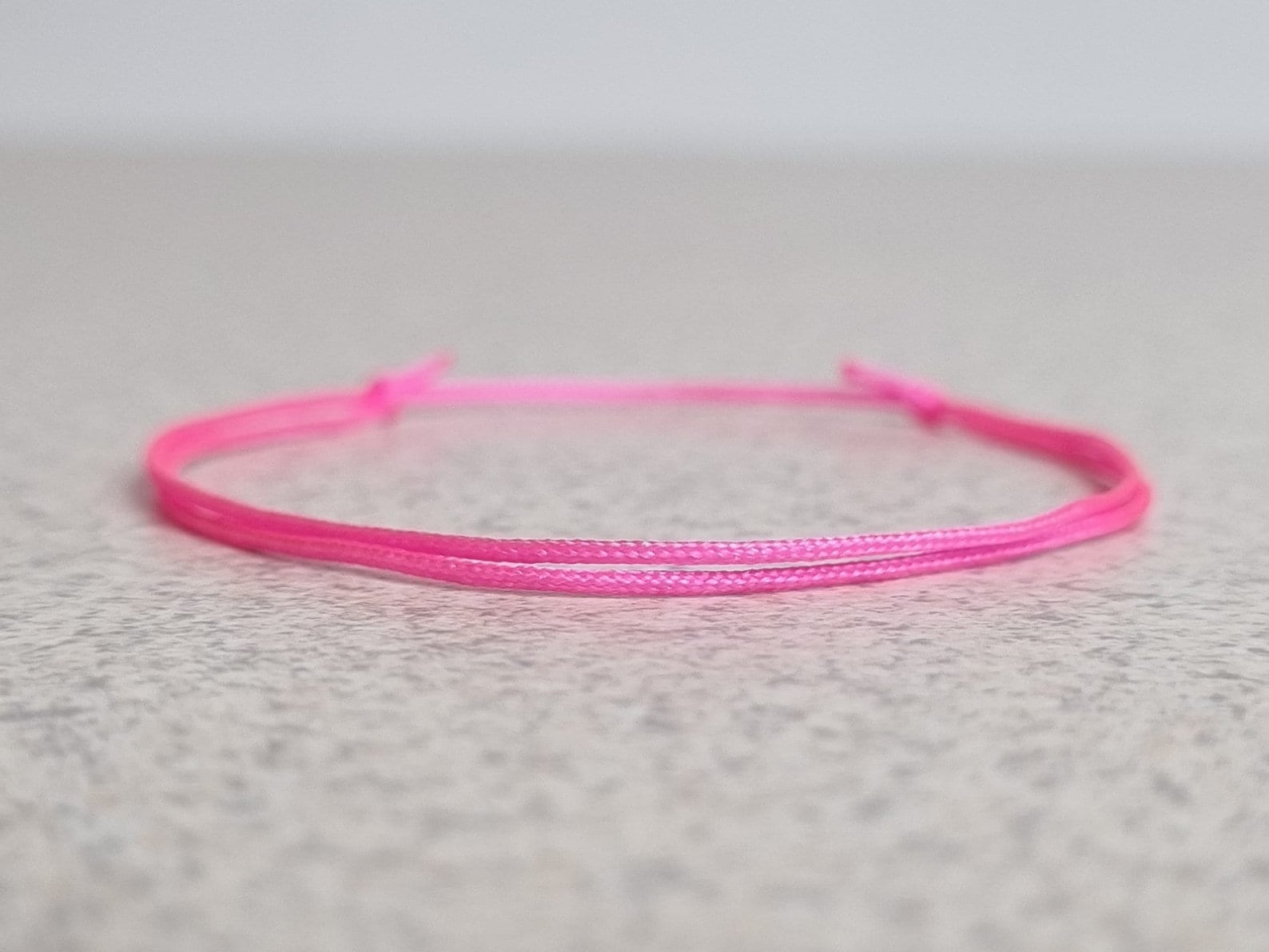 Thin Pink String Bracelet, Simple Slip Knot Bracelet, Waterproof Surfer ...