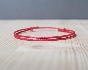 Red String Bracelet, Red Bracelet For Protection, Cotton Thread Bracelet, Kabbalah Bracelet For Good Luck