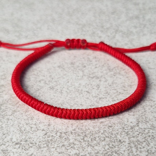Tibetaanse armband, rode armband ter bescherming, zelfgemaakte sieraden, geluksbedel