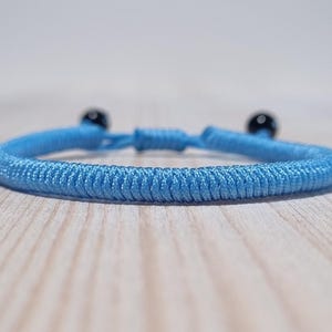 Light Blue Bracelet, Adjust Tibetan Bracelet For Good Luck, Chinese Knot Bracelet