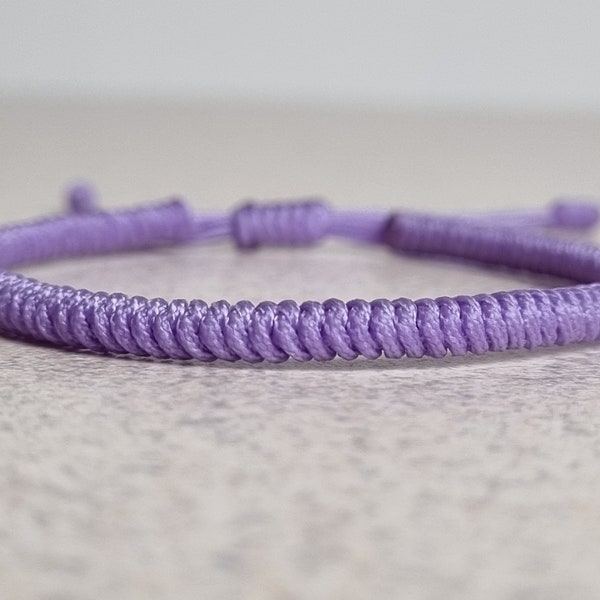 Tibetan bracelet, Lilac Bracelet For Protection, Homemade Jewelry, Good Luck Charm