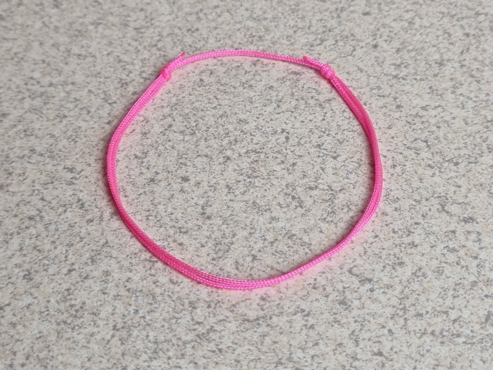 Thin Pink String Bracelet, Simple Slip Knot Bracelet, Waterproof Surfer ...