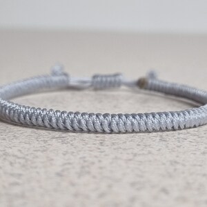 Tibetan bracelet, Gray Bracelet For Protection, Homemade Jewelry, Good Luck Charm