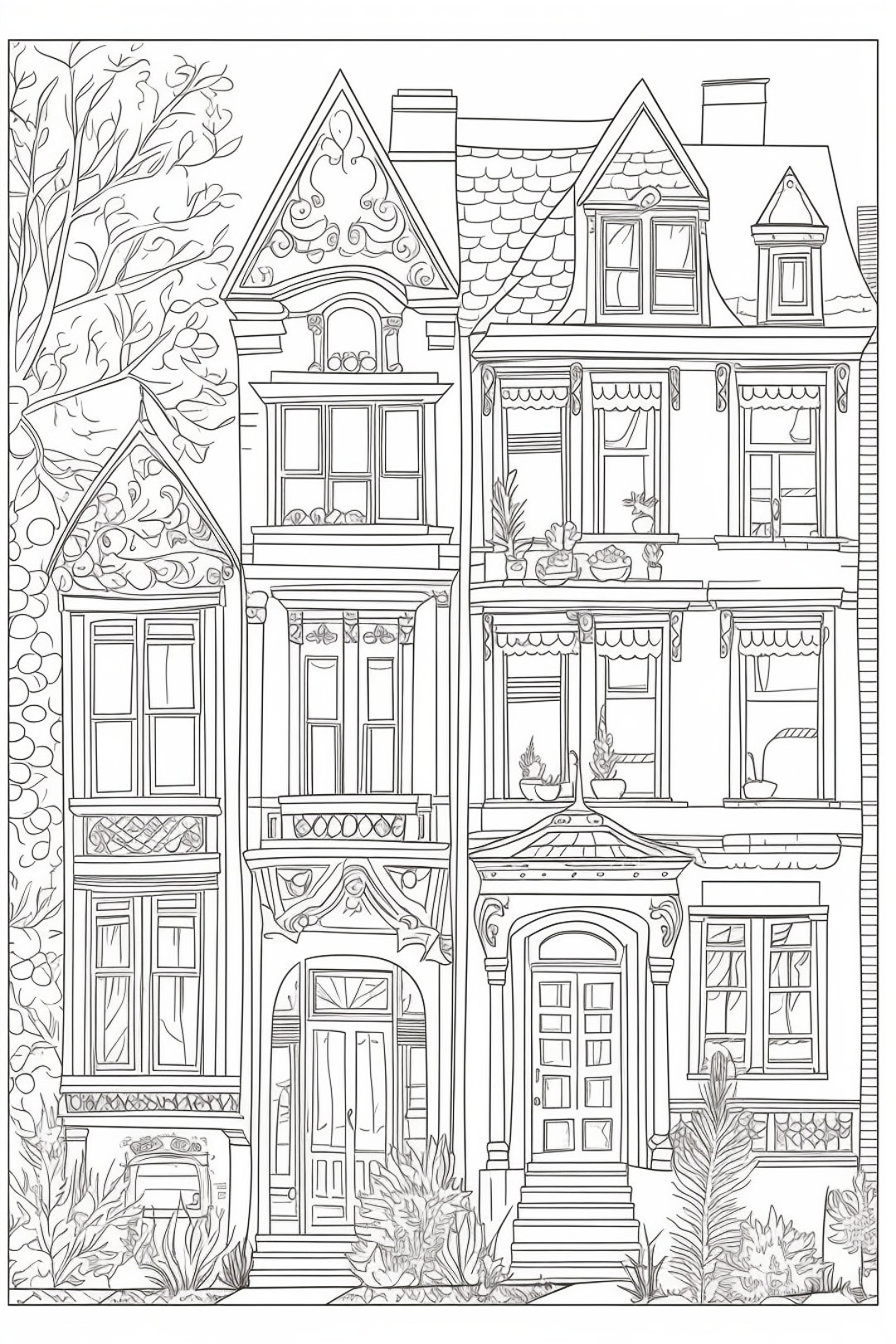 Houses Coloring Pages Collection Vol 1 30 Pages - Etsy