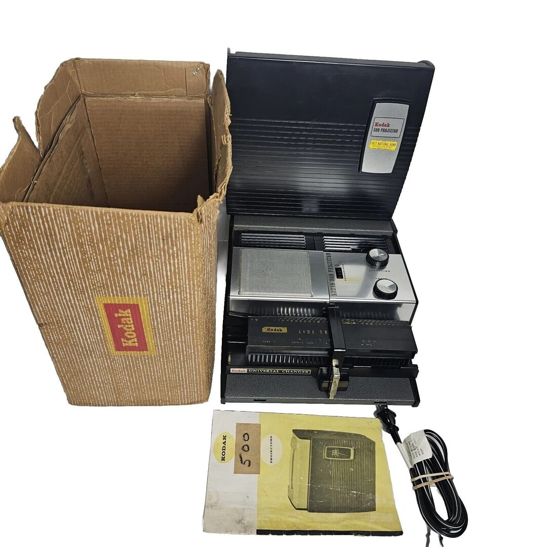 Vintage Kodak 500 Model A Slide Projector 35 MM Tested Good Etsy