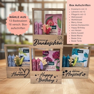 Wellness Box Tasche kleines Geschenk Geschenk zum Wohlfühlen Entspannungsbox Badesalz kleines Dankeschön von Herzen Selfcare Box