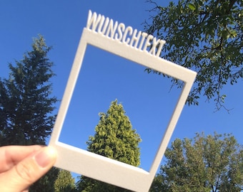 Polaroid Fotorahmen mit Schriftzug 3D-Druck aus PLA 30 Farben Foto-Prop für Urlaub Social Media Foto Prop Foto-Accessoire Urlaub & Reisen